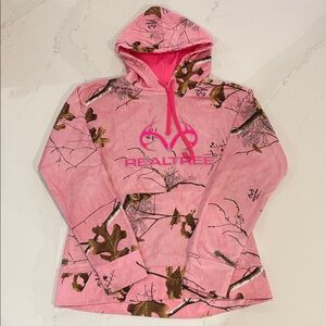 REALTREE Camouflage Outdoor hunting Pink Hoodie size Medium